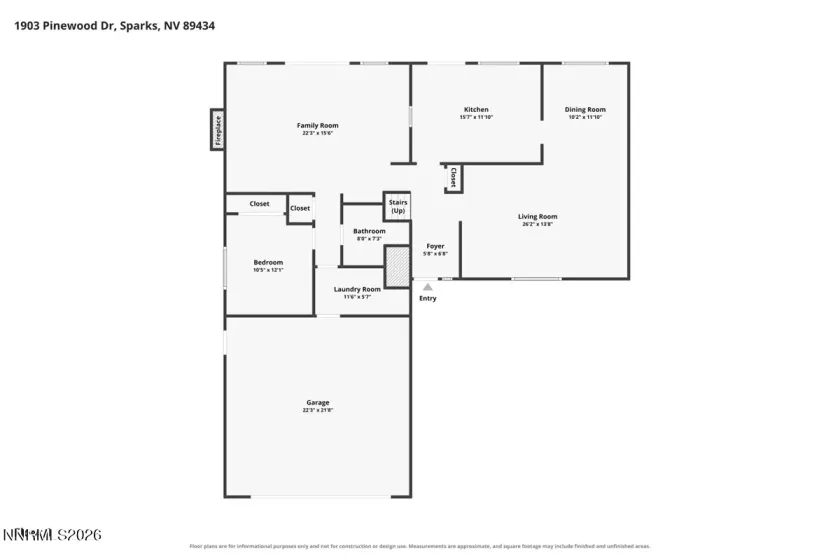 1903 Pinewood, Sparks, Nevada 89434, 4 Bedrooms Bedrooms, ,3 BathroomsBathrooms,Residential,Residential,Pinewood,0,260011471