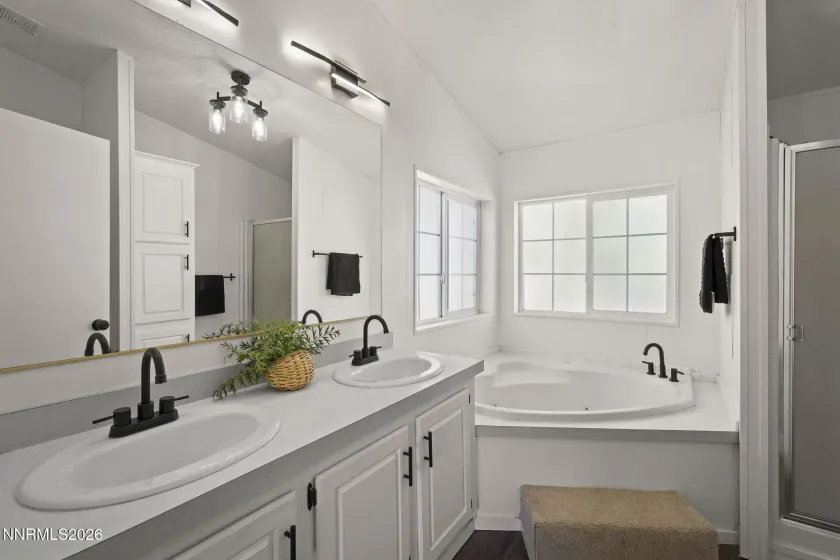 Primary Bathroom-Tub and Shower Stall
