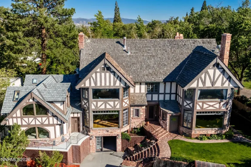 Exterior back drone shot