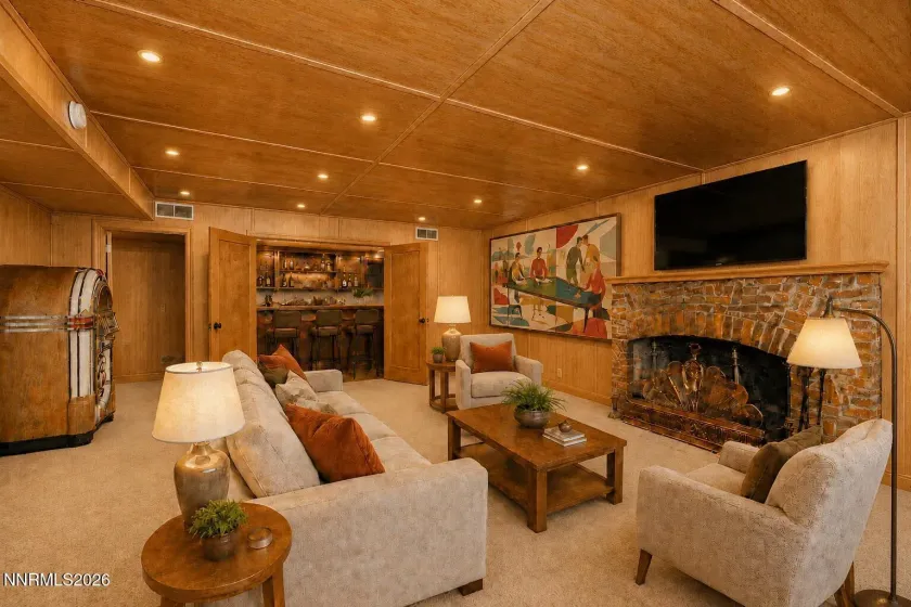 AI Staged Media/Recreation Room