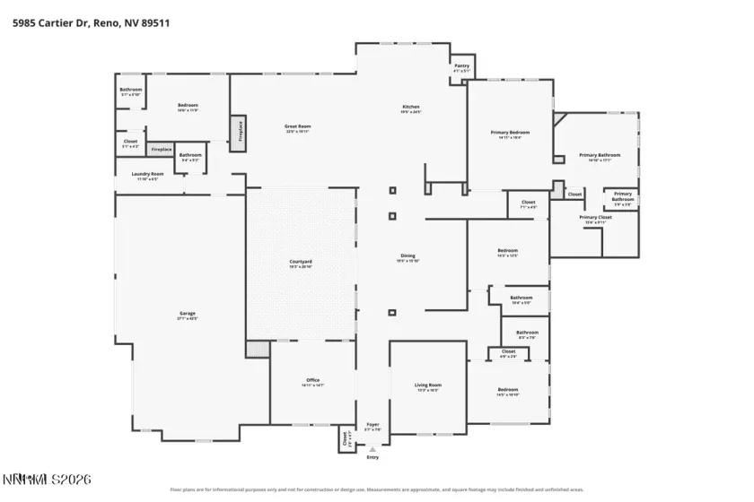 5985 Cartier, Reno, Nevada 89511, 4 Bedrooms Bedrooms, ,4 BathroomsBathrooms,Residential,Residential,Cartier,0,260011585