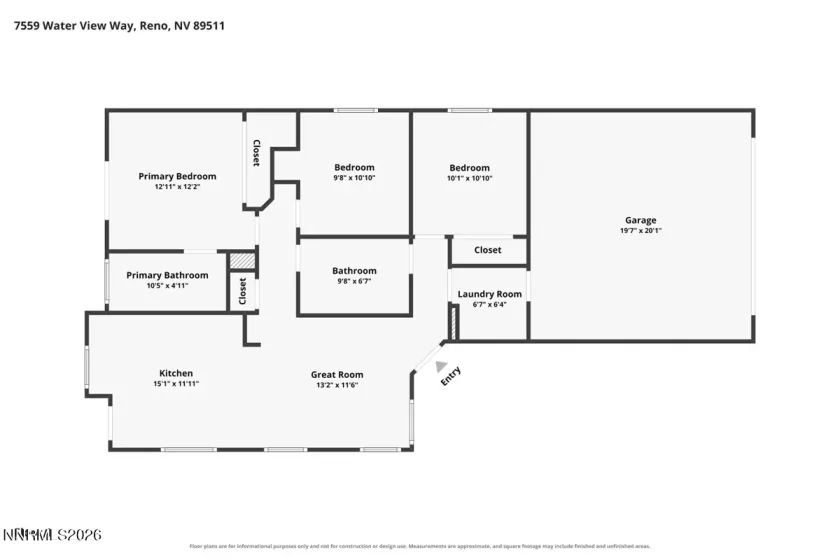 7559 Water View, Reno, Nevada 89511, 3 Bedrooms Bedrooms, ,2 BathroomsBathrooms,Residential,Residential,Water View,0,260011838