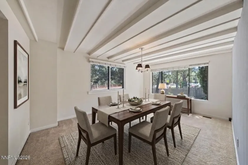 Virtually Staged Dining Room
