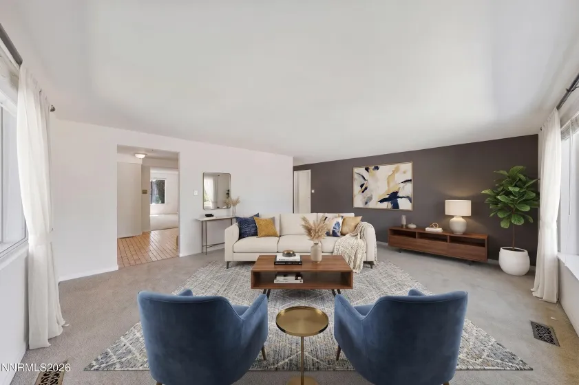 Virtually Staged Living Room