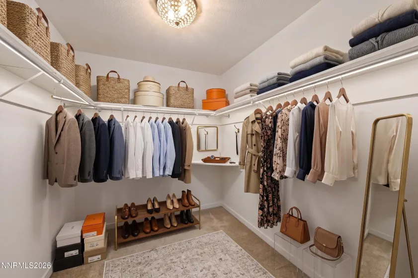 Virtually Staged Walk in Closet