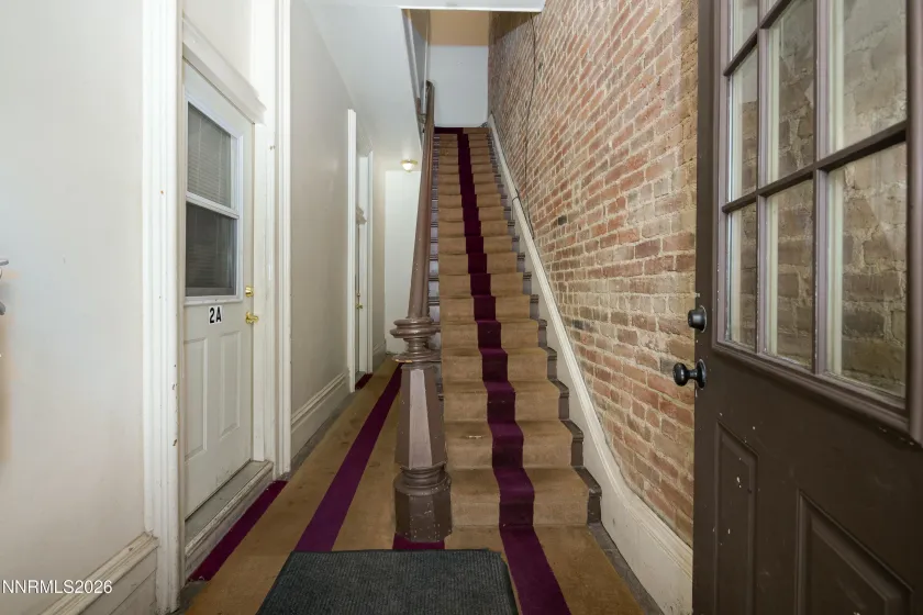 Entry into building.