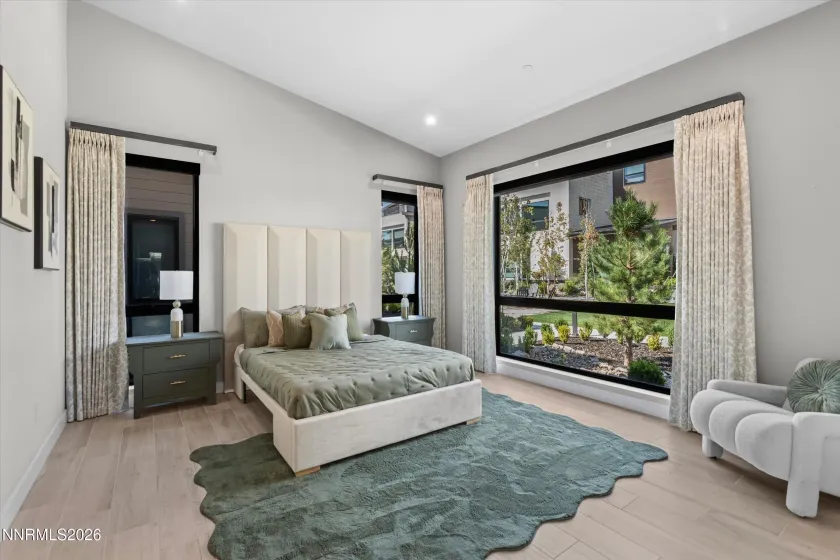 Primary suite. Window faces West with views of the Paseo.