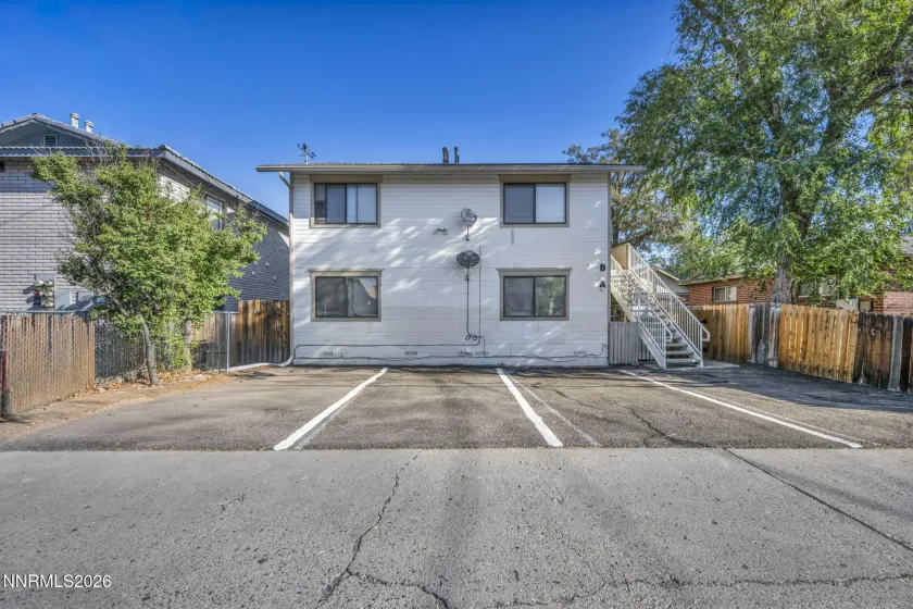 Duplex building with alley access