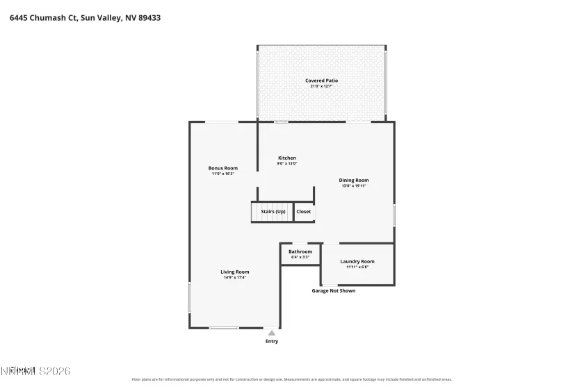 6445 Chumash, Sun Valley, Nevada 89433, 4 Bedrooms Bedrooms, ,3 BathroomsBathrooms,Residential,Residential,Chumash,0,260012062