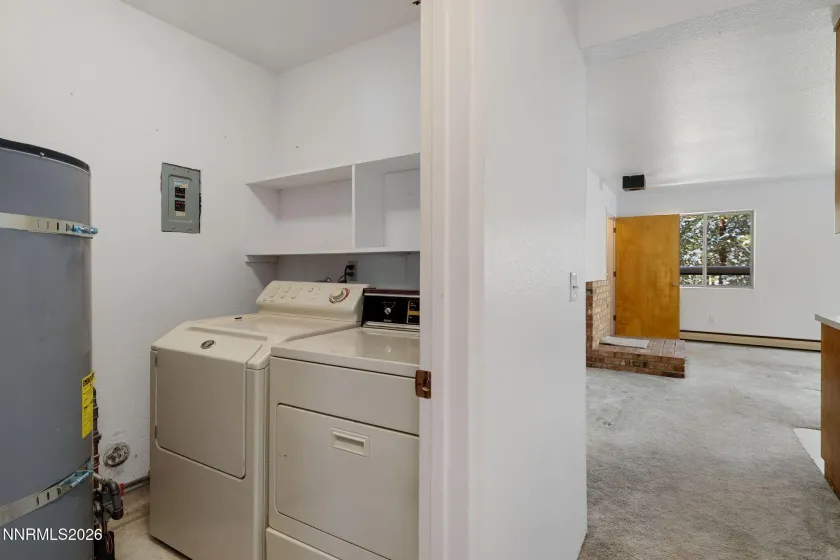 Downstairs laundry area.
