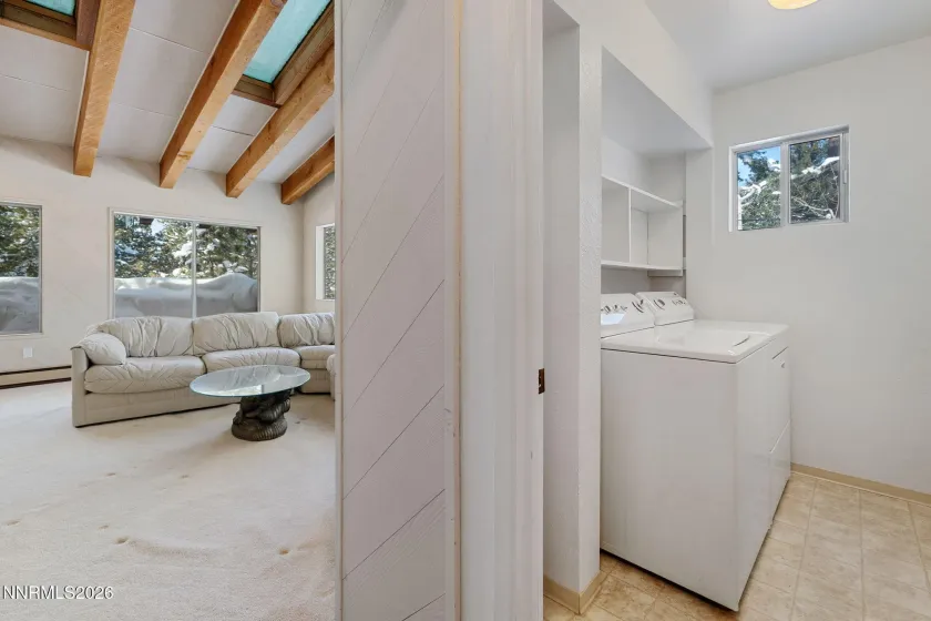 Middle floor laundry area.