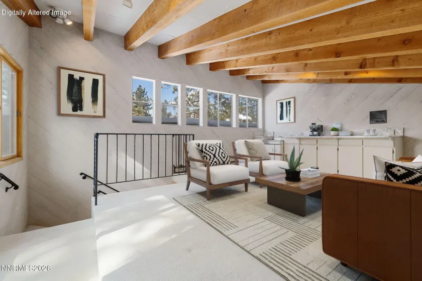 Virtually staged 3rd floor living area.