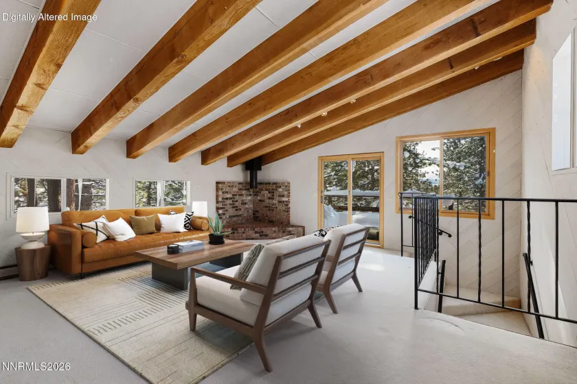 Virtually staged 3rd floor living area.