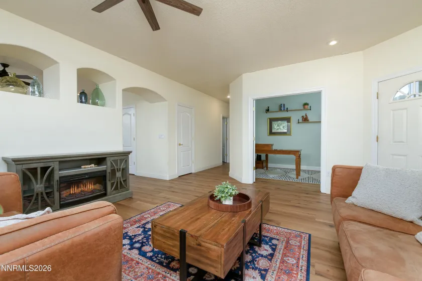 Living room toward den