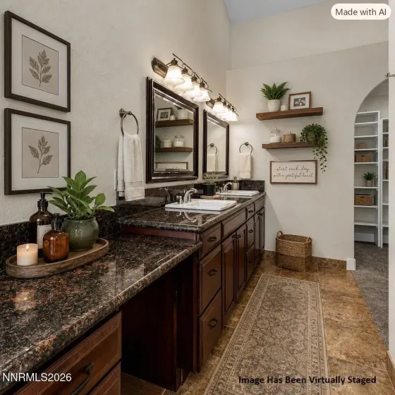 Primary Bathroom Virtually Staged