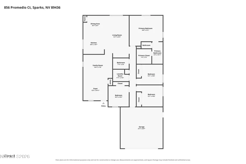856 Promedio, Sparks, Nevada 89436, 4 Bedrooms Bedrooms, ,2 BathroomsBathrooms,Residential,Residential,Promedio,0,260012300