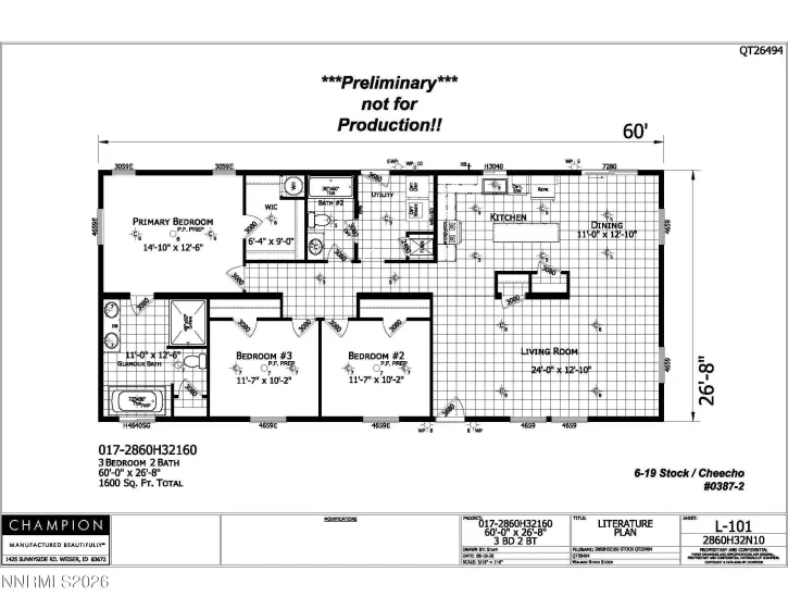 311 Chateau, Yerington, Nevada 89447, 3 Bedrooms Bedrooms, ,2 BathroomsBathrooms,Residential,Residential,Chateau,0,260012421