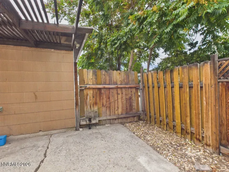Side gate near garage