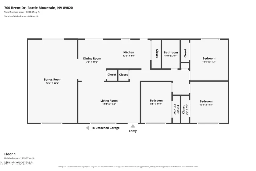 700 Brent, Battle Mountain, Nevada 89820, 3 Bedrooms Bedrooms, ,1 BathroomBathrooms,Residential,Residential,Brent,0,260012647