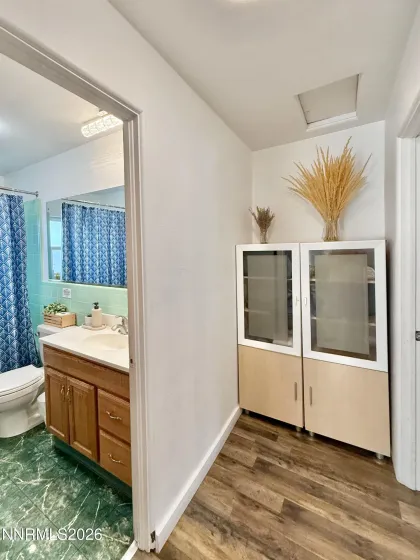Main House bathroom and hallway