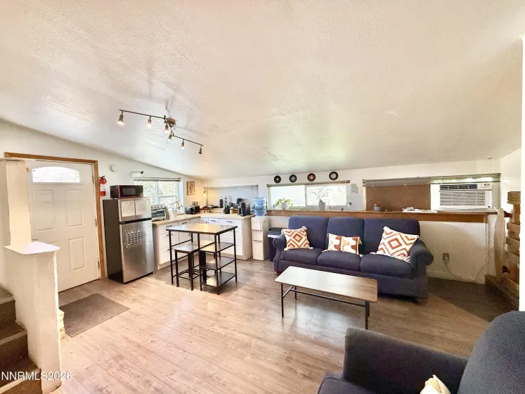 Studio kitchen and living room