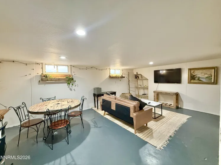 Basement dining and living room