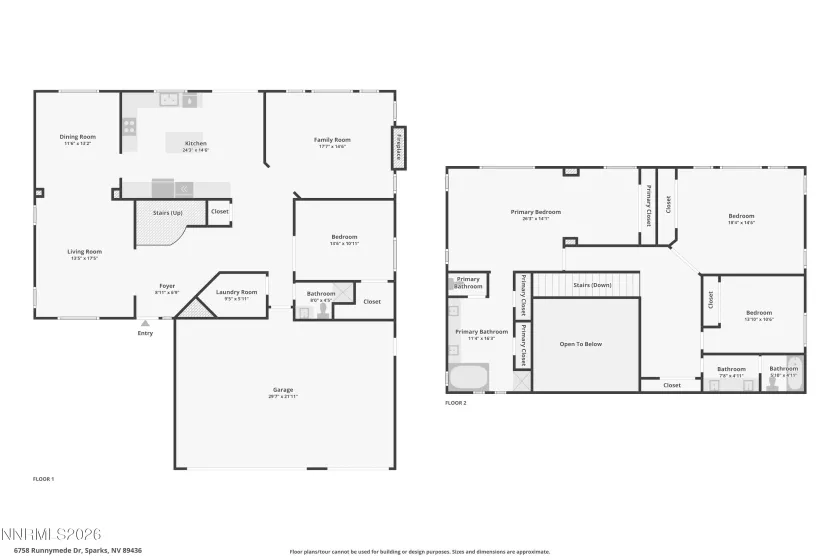 6758 Runnymede, Sparks, Nevada 89436, 4 Bedrooms Bedrooms, ,3 BathroomsBathrooms,Residential,Residential,Runnymede,0,260012779