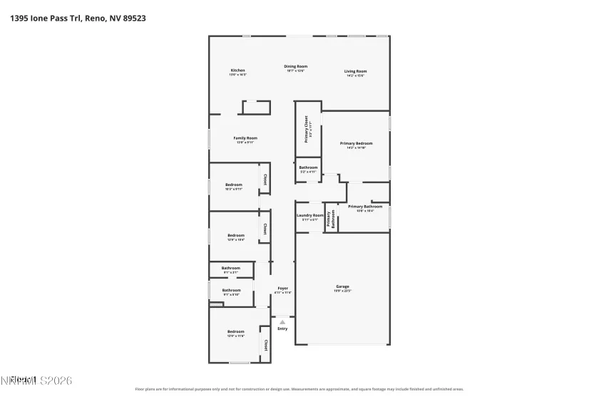 1395 Ione Pass, Reno, Nevada 89523, 4 Bedrooms Bedrooms, ,3 BathroomsBathrooms,Residential,Residential,Ione Pass,0,260012791
