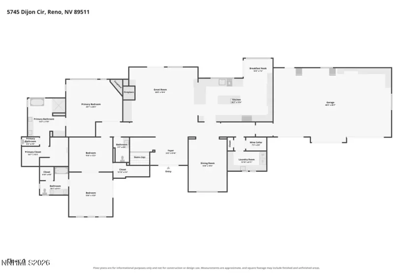 5745 Dijon, Reno, Nevada 89511, 5 Bedrooms Bedrooms, ,6 BathroomsBathrooms,Residential,Residential,Dijon,0,260012826
