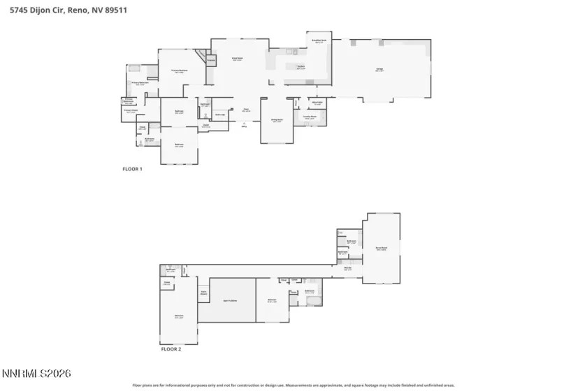 5745 Dijon, Reno, Nevada 89511, 5 Bedrooms Bedrooms, ,6 BathroomsBathrooms,Residential,Residential,Dijon,0,260012826