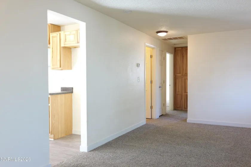 Transition to bedrooms and kitchen