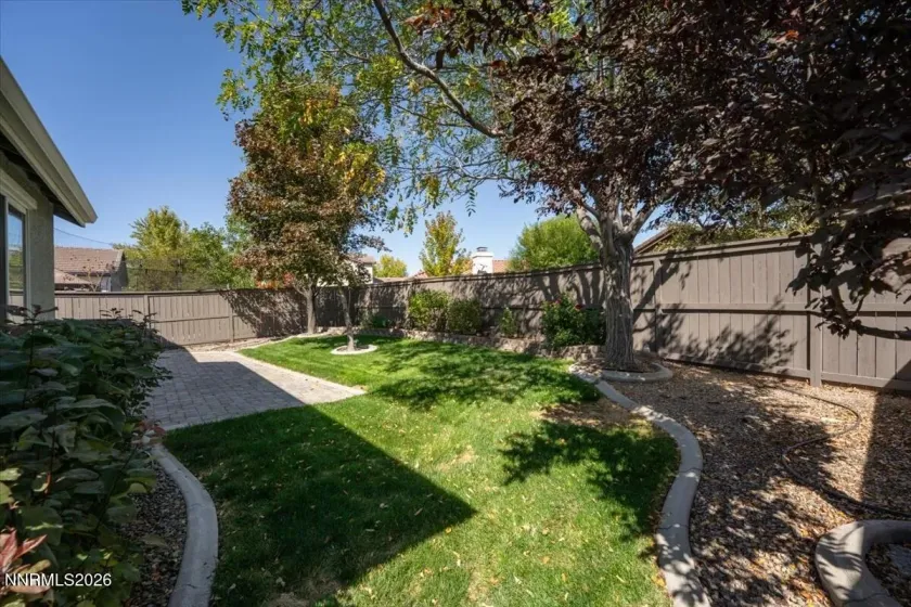 Fully fences with mature trees