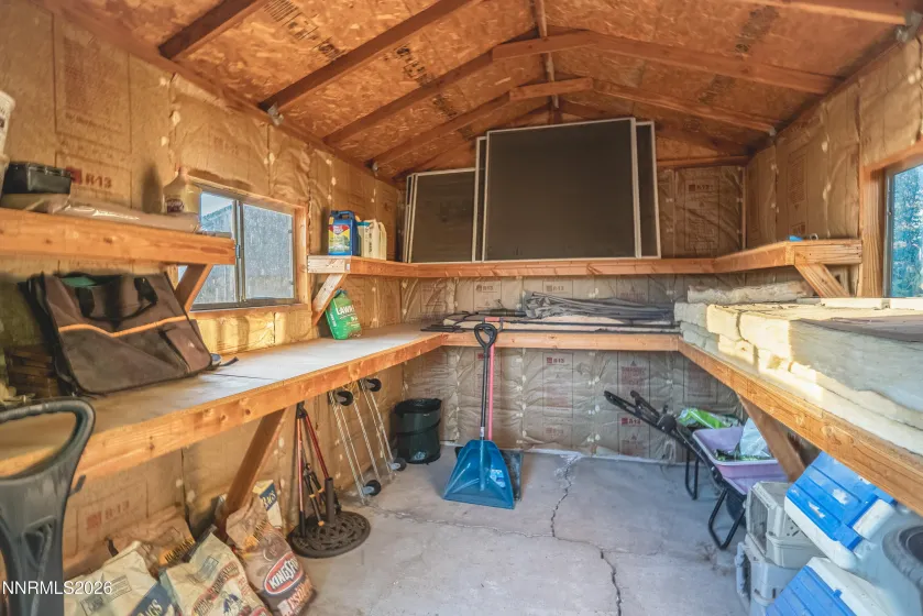 Interior of Shed