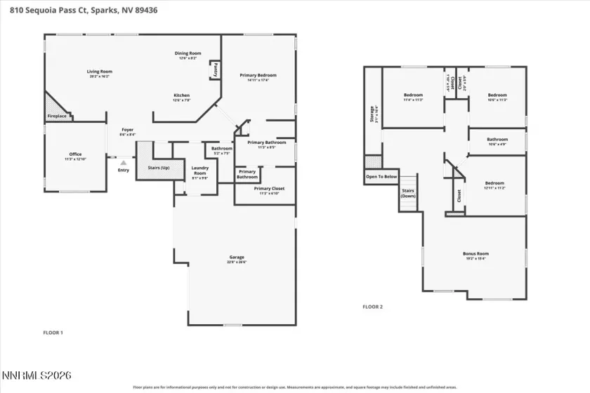 810 Sequoia Pass, Sparks, Nevada 89436, 4 Bedrooms Bedrooms, ,3 BathroomsBathrooms,Residential,Residential,Sequoia Pass,0,260013082