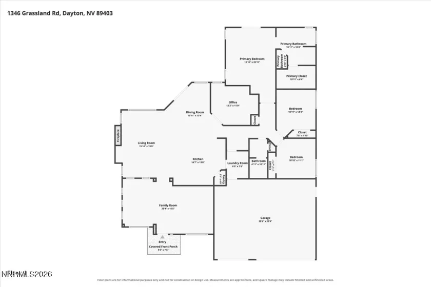 1346 Grassland, Dayton, Nevada 89403, 3 Bedrooms Bedrooms, ,2 BathroomsBathrooms,Residential,Residential,Grassland,0,260013324