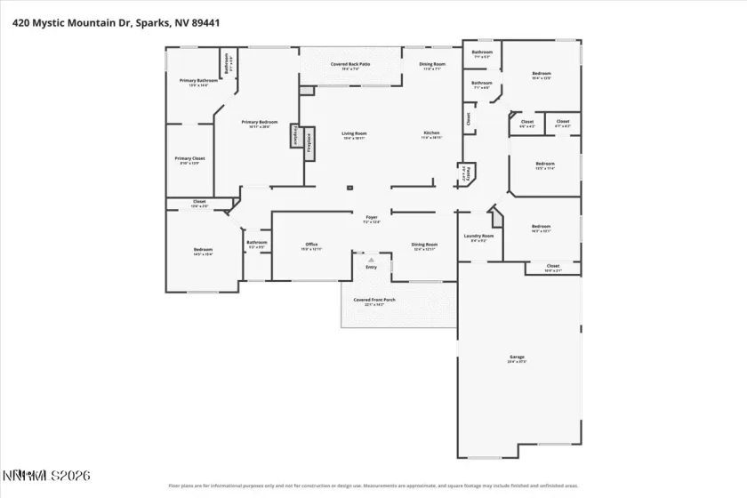 420 Mystic Mountain, Sparks, Nevada 89441, 5 Bedrooms Bedrooms, ,3 BathroomsBathrooms,Residential,Residential,Mystic Mountain,0,260013332