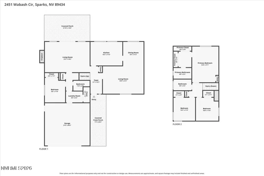 2451 Wabash, Sparks, Nevada 89434, 4 Bedrooms Bedrooms, ,3 BathroomsBathrooms,Residential,Residential,Wabash,0,260013431