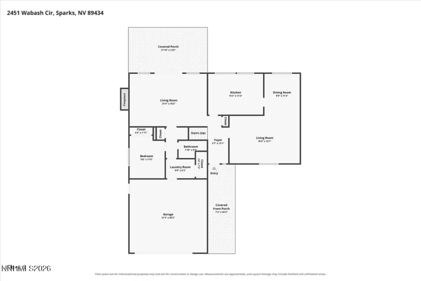 2451 Wabash, Sparks, Nevada 89434, 4 Bedrooms Bedrooms, ,3 BathroomsBathrooms,Residential,Residential,Wabash,0,260013431