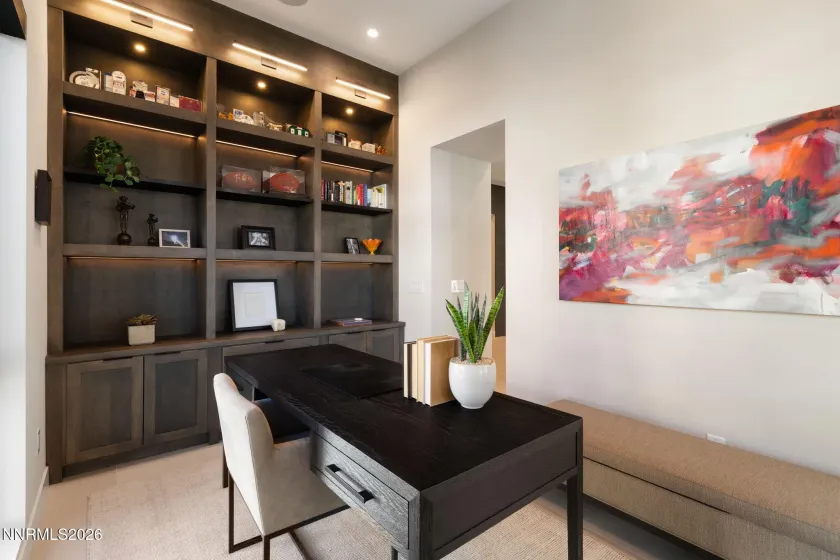 Private office with custom built-ins