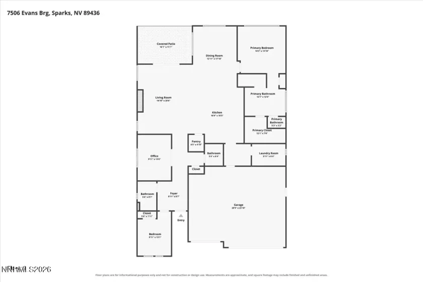 7506 Evans Bridge, Sparks, Nevada 89436, 2 Bedrooms Bedrooms, ,3 BathroomsBathrooms,Residential,Residential,Evans Bridge,0,260013621