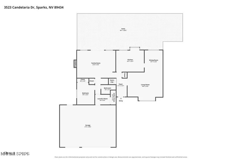 3523 Candelaria, Sparks, Nevada 89434, 4 Bedrooms Bedrooms, ,3 BathroomsBathrooms,Residential,Residential,Candelaria,0,260013653
