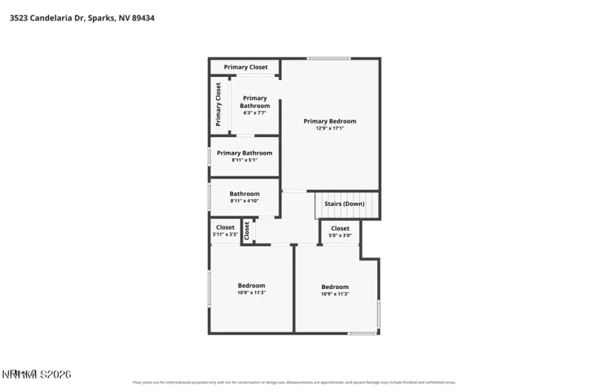 3523 Candelaria, Sparks, Nevada 89434, 4 Bedrooms Bedrooms, ,3 BathroomsBathrooms,Residential,Residential,Candelaria,0,260013653