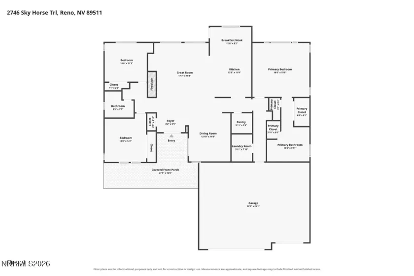 2746 Sky Horse, Reno, Nevada 89511, 3 Bedrooms Bedrooms, ,2 BathroomsBathrooms,Residential,Residential,Sky Horse,0,260013682